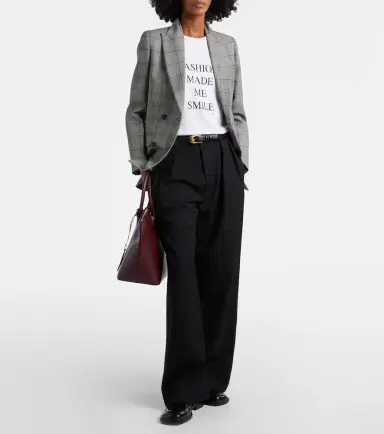 Victoria Beckham Printed cotton jersey T-shirt | Thumbnail 2