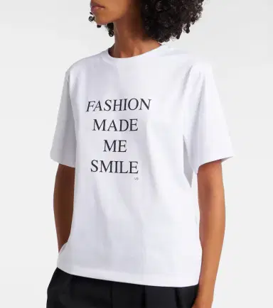 Victoria Beckham Printed cotton jersey T-shirt | Thumbnail 3