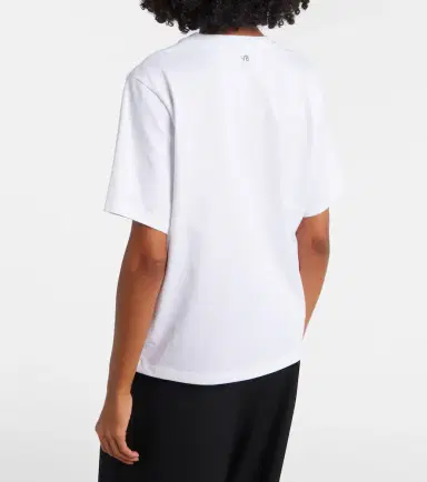 Victoria Beckham Printed cotton jersey T-shirt | Thumbnail 6