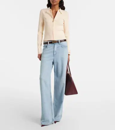 Victoria Beckham Mila ribbed-knit zip-up top | Thumbnail 2 Victoria Beckham Mila ribbed-knit zip-up top | Thumbnail 2