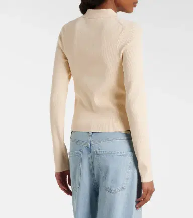 Victoria Beckham Mila ribbed-knit zip-up top | Thumbnail 4 Victoria Beckham Mila ribbed-knit zip-up top | Thumbnail 4