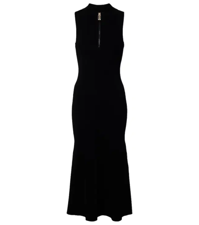 Victoria Beckham Mira ribbed-knit midi dress