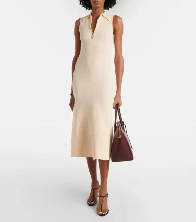 Victoria Beckham Mira ribbed-knit midi dress | Thumbnail 4 Victoria Beckham Mira ribbed-knit midi dress | Thumbnail 4