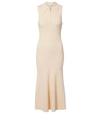 Victoria Beckham Mira ribbed-knit midi dress | Thumbnail 1 Victoria Beckham Mira ribbed-knit midi dress | Thumbnail 1