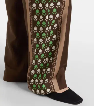 Tory Burch Printed silk twill palazzo pants | Thumbnail 5 Tory Burch Printed silk twill palazzo pants | Thumbnail 5