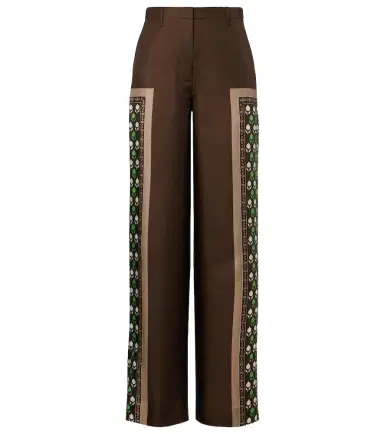 Tory Burch Printed silk twill palazzo pants | Thumbnail 1 Tory Burch Printed silk twill palazzo pants | Thumbnail 1