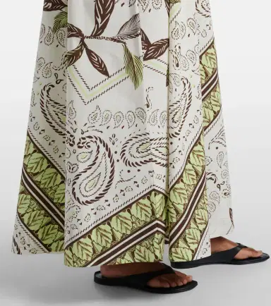 Tory Burch Printed belted cotton-blend maxi dress | Thumbnail 6