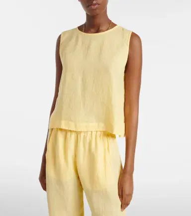 Velvet Maxine linen top | Thumbnail 3