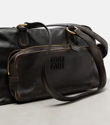 Miu Miu Pocket leather shoulder bag | Thumbnail 4 Miu Miu Pocket leather shoulder bag | Thumbnail 4