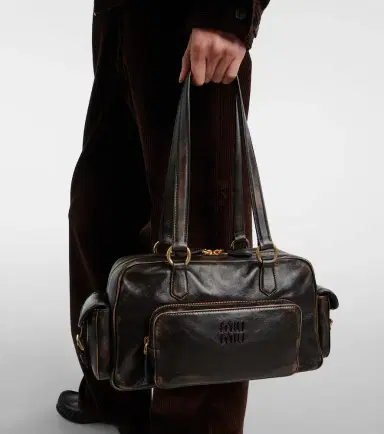 Miu Miu Pocket leather shoulder bag | Thumbnail 6 Miu Miu Pocket leather shoulder bag | Thumbnail 6