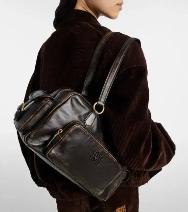 Miu Miu Pocket leather shoulder bag | Thumbnail 7 Miu Miu Pocket leather shoulder bag | Thumbnail 7