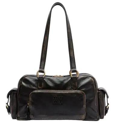 Miu Miu Pocket leather shoulder bag | Thumbnail 1 Miu Miu Pocket leather shoulder bag | Thumbnail 1