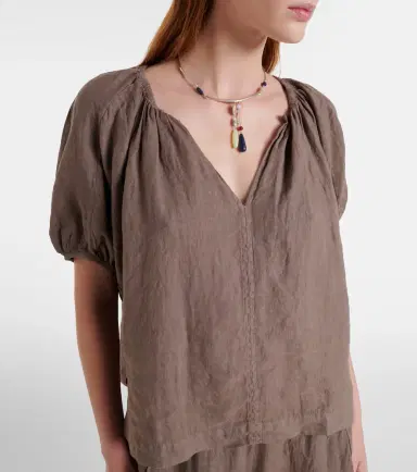 Velvet Cosette linen blouse | Thumbnail 4