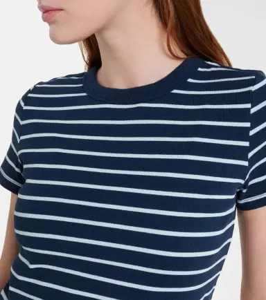 Velvet Brenda striped cotton-blend T-shirt | Thumbnail 2