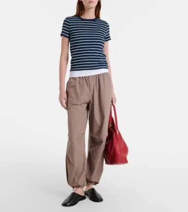 Velvet Brenda striped cotton-blend T-shirt | Thumbnail 5