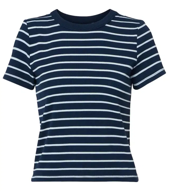 Velvet Brenda striped cotton-blend T-shirt