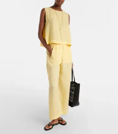 Velvet Lola linen wide-leg pants | Thumbnail 4