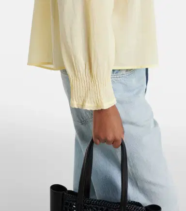 Velvet Byrdie lace-trimmed cotton blouse | Thumbnail 3