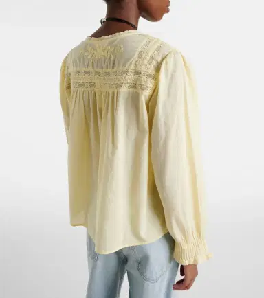 Velvet Byrdie lace-trimmed cotton blouse | Thumbnail 5