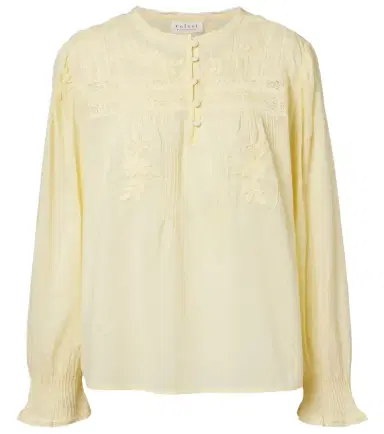 Velvet Byrdie lace-trimmed cotton blouse | Thumbnail 1