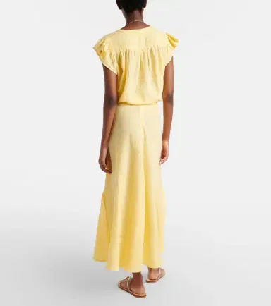 Velvet Malina linen midi skirt | Thumbnail 2
