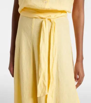 Velvet Malina linen midi skirt | Thumbnail 4