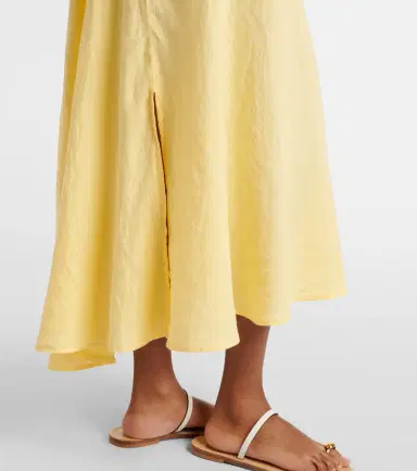 Velvet Malina linen midi skirt | Thumbnail 6
