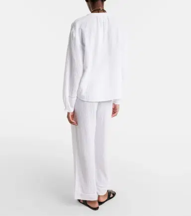 Velvet Calia cotton muslin wide-leg pants | Thumbnail 2