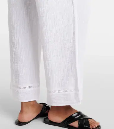 Velvet Calia cotton muslin wide-leg pants | Thumbnail 6