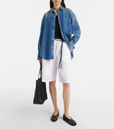 Velvet Tomoko cotton poplin shorts | Thumbnail 3