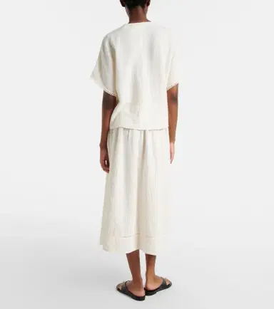 Velvet Mazie cotton gauze midi skirt | Thumbnail 4