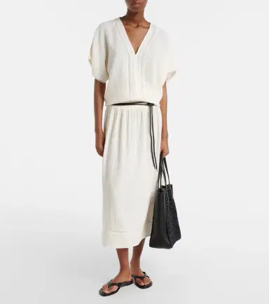 Velvet Mazie cotton gauze midi skirt | Thumbnail 5
