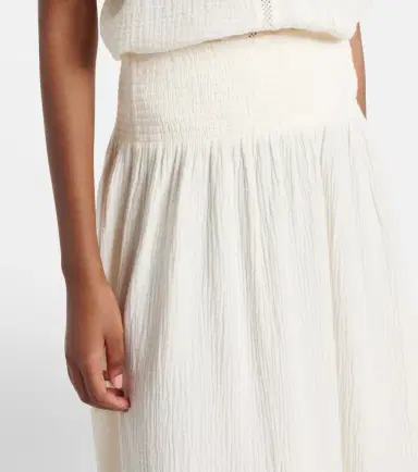 Velvet Mazie cotton gauze midi skirt | Thumbnail 6