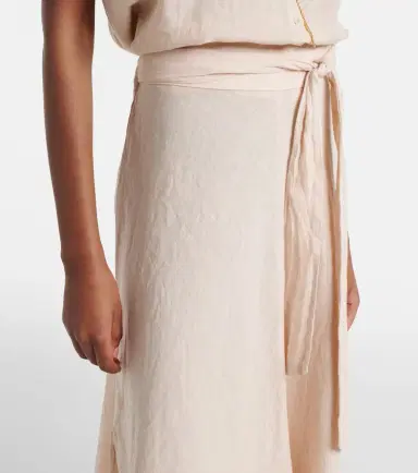 Velvet Malina linen midi skirt | Thumbnail 2