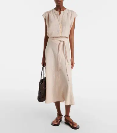 Velvet Malina linen midi skirt | Thumbnail 3