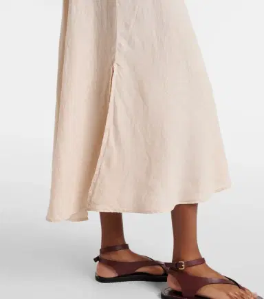 Velvet Malina linen midi skirt | Thumbnail 5