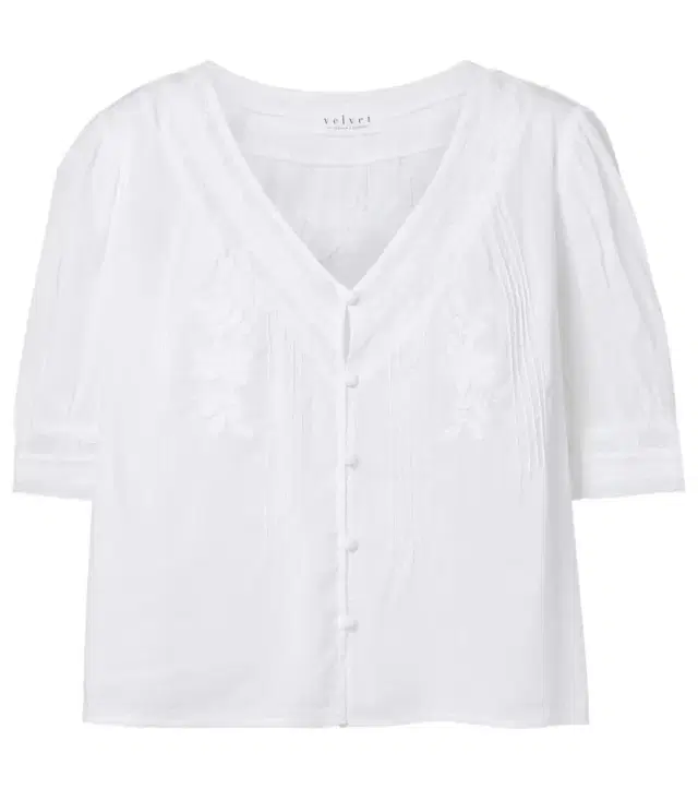 Velvet Mavis lace-trimmed cotton blouse