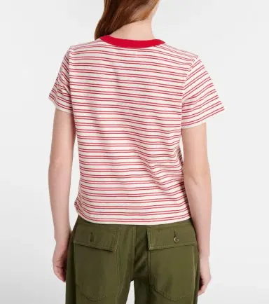 Velvet Foster striped cotton jersey T-shirt | Thumbnail 3