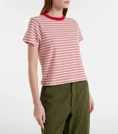 Velvet Foster striped cotton jersey T-shirt | Thumbnail 4