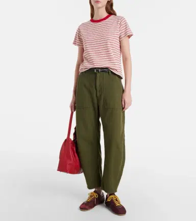 Velvet Foster striped cotton jersey T-shirt | Thumbnail 5