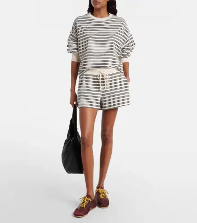Velvet Isabelle striped cotton jersey sweatshirt | Thumbnail 2