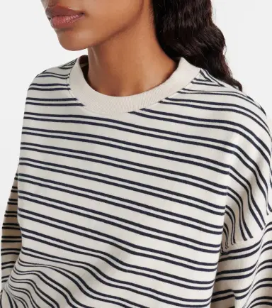 Velvet Isabelle striped cotton jersey sweatshirt | Thumbnail 3