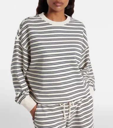 Velvet Isabelle striped cotton jersey sweatshirt | Thumbnail 6
