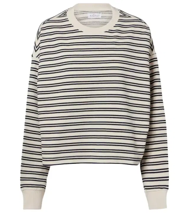 Velvet Isabelle striped cotton jersey sweatshirt