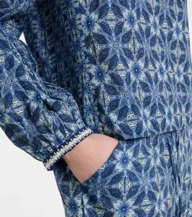 Velvet Claudie printed cotton blouse | Thumbnail 4