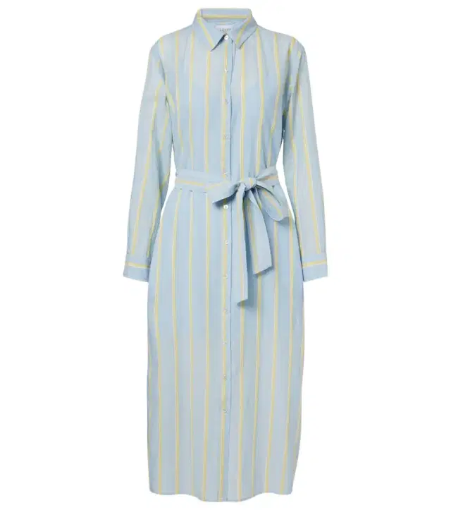 Velvet Kimora striped cotton shirt dress