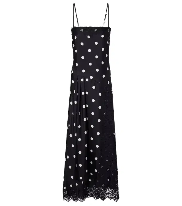 Sportmax Capo polka-dot silk slip dress