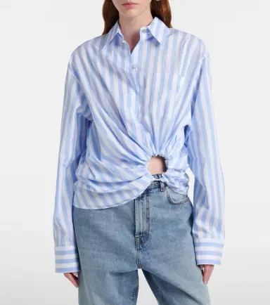 Sportmax Palmizi cutout striped cotton poplin shirt | Thumbnail 5 Sportmax Palmizi cutout striped cotton poplin shirt | Thumbnail 5