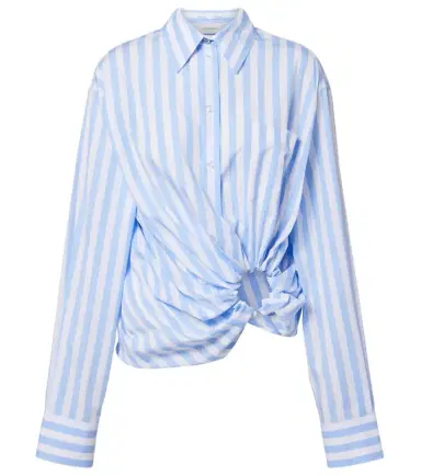 Sportmax Palmizi cutout striped cotton poplin shirt | Thumbnail 1 Sportmax Palmizi cutout striped cotton poplin shirt | Thumbnail 1