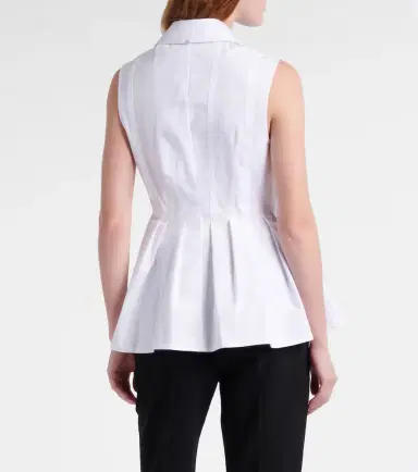 Sportmax Certosa peplum cotton poplin shirt | Thumbnail 2